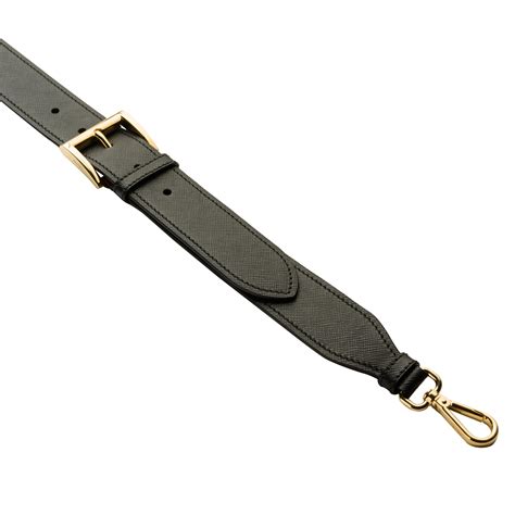 acessorios prada|Prada leather shoulder strap.